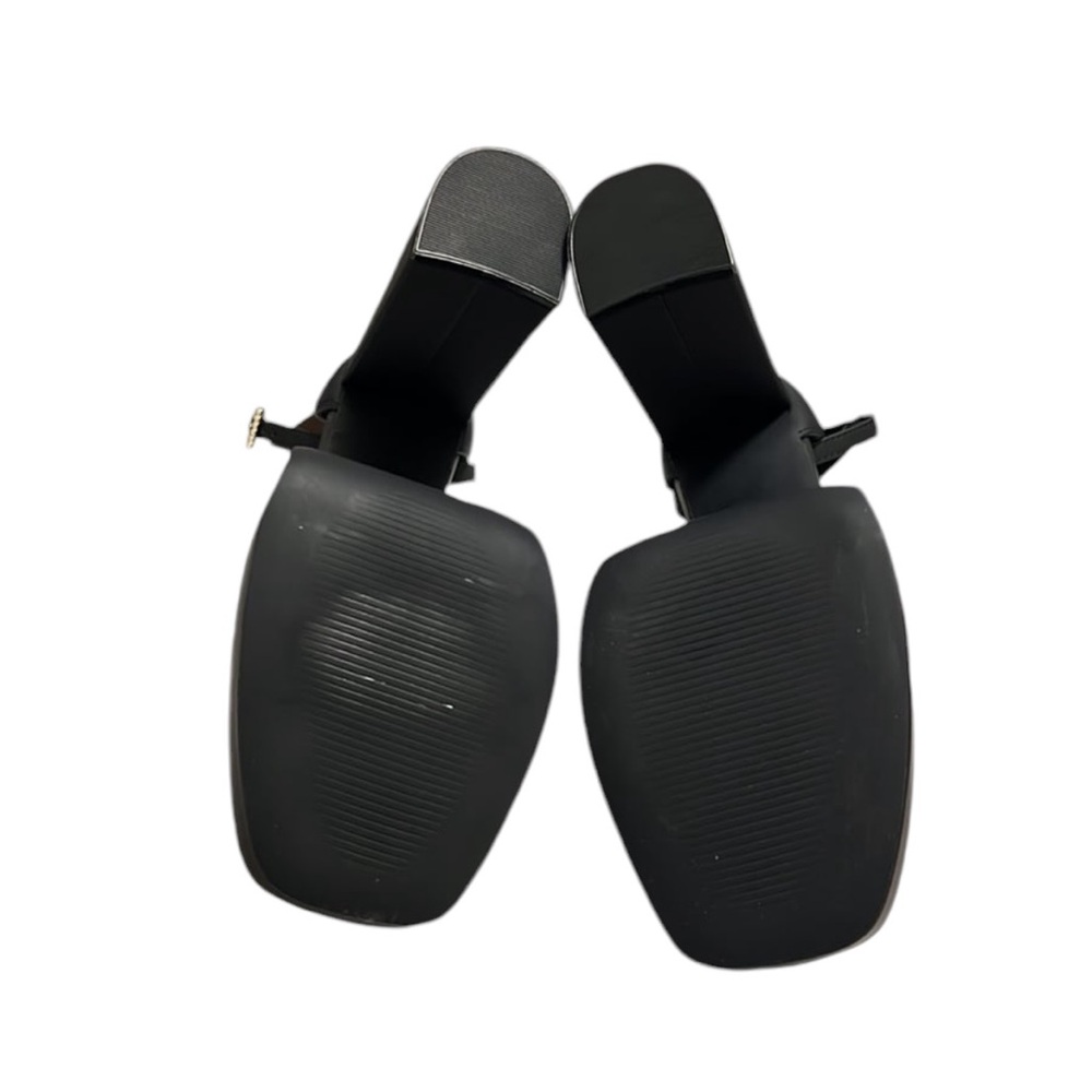 Aldo Black Ankle Strap Platform Pumps Size 8.5 - Picture 8 of 10